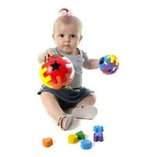 Brinquedo Didático Educativo Bola Encaixar Montar Pedagógica Atividades Bebê Infantil