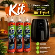 Limpa Air Fryer Spray Super Dom 250ml - Alto Poder de Limpeza