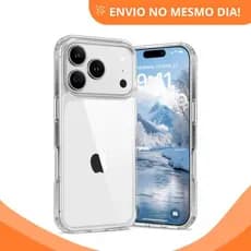 KIT 2 Capinhas Iphone 17 PRO Max Transparente Anti-Impacto Premium – Proteção Reforçada com Bordas Elevadas