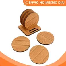Kit 8 Porta Copos Mdf Premium Descanso para Copos Resistente Custo Beneficio