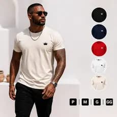 Camisa Camiseta Masculina, camiseta premium, camisa algodao, camiseta preta, camisa branca