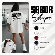 Camiseta feminina sabor shape, camisa feminina, camisa preta, camisa branca, camiseta premium