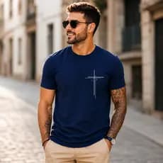 Camiseta masculina, camisa masculina cruz, camisa algodao, camiseta premium, camiseta preta