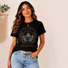 Camiseta Feminina, camisa feminina algodão, camiseta feminina preta, camisa premium