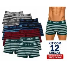 Kit 12 Cuecas Boxer Masculina Microfibra - Conforto e Qualidade