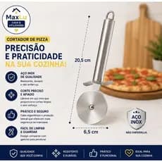 Cortador de Pizza em Aço Inox 20,5 cm