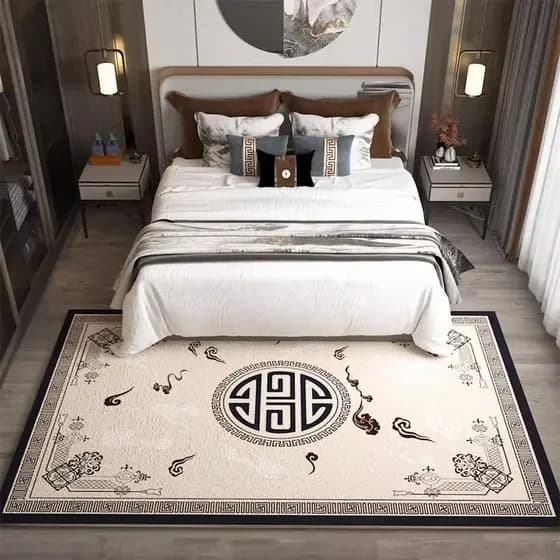 Estilo chinês personalizável clássico sofá mesa de centro sala tapete doméstico IDV5