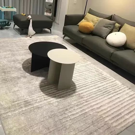 Sala de estar tapete ins estilo doméstico estilo creme minimalista Nordic luz luxo sofá mesa café almofada quarto mestre