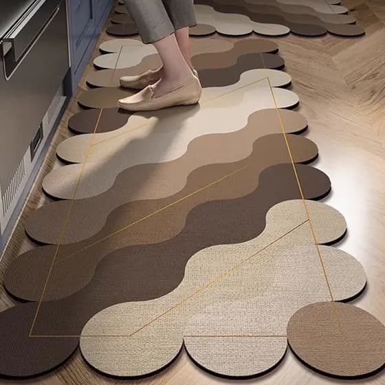 Tapete de chão dedicado para cozinha, tapete absorvente antiderrapante para banheiro, secagem rápida, resistente ao desg