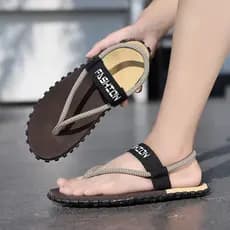 Sandálias masculinas sapatos de praia chinelos masculinos de duas peças sapatos de condução masculinos chinelos sola mac