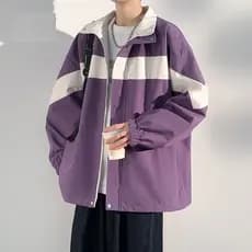Jaqueta masculina outono ao ar livre dupla face gola alta jaqueta esportiva Casual All-Match solto Anti-solto#男士秋季户外双面穿外