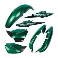 Kit Carenagem Completo Titan 125 Verde 2000 2001 2002 2003 2004 + Adesivos + Evernizado