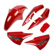 Kit Carenagem Titan 150 Vermelha 2004 2005 2006 2007 2008 + Adesivos + Envernizado
