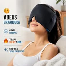 Touca Alívio Enxaqueca Dor De Cabeça Terapia Frio Quente Gel