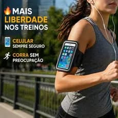 Braçadeira Suporte De Celular Capa De Braço Corrida Treino Caminhada Academia Bicicleta Bike