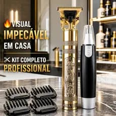 Kit Aparador de Pelos Elétrico Nariz Orelha+ Máquina De Cortar Cabelo