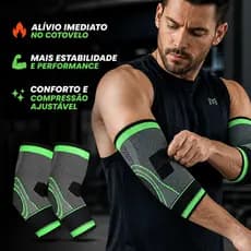 Kit 2 Cotoveleira Ortopédica Compressao Ajustável Academia Epicondilite Fitness Protetor Cotovelo