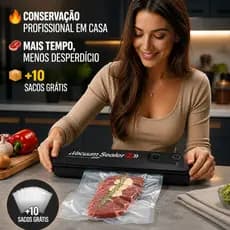 Seladora Eletrica a vácuo Doméstica Conserva Alimentos Carnes Embalagem Saco Plástico Bivolt