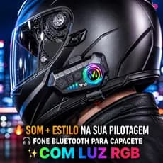 Fone De Ouvido Para Capacete Sem Fio Bluetooth Rgb