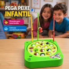 Jogo Pega Peixe Pesca Maluca Infantil Brinquedo Educativo Divertido de Pescaria Crianças