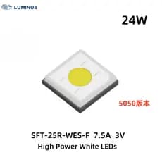 24W Luminus SFT-25R plana HI contas de lâmpada 6500K luz branca de longo alcance 7.5A 3V 5050 lanterna led luz do carro