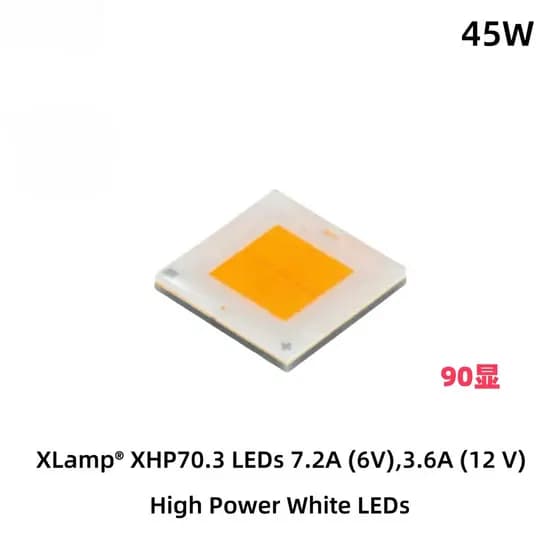 45W XHP70.3 90 Display de alta potência XHP70 terceira geração 7070 7.2A 6V/12V led lanterna farol substituição contas d