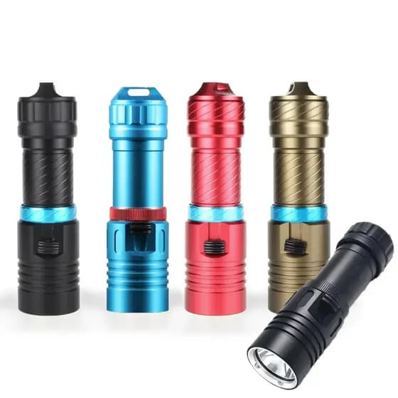 Profissional Mini portátil luz forte L2/T6 lanterna de mergulho ao ar livre multifuncional iluminação subaquática lanter