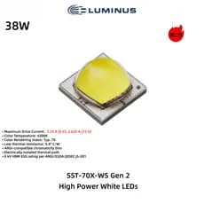 LUMINUS 38W SST-70 Contas de holofote de segunda geração 6V 12V 5050 led DIY luz forte lanterna farol luz do carro conta
