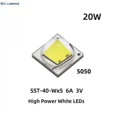 20W Luminus SST-40 luz branca de alto lúmen luz forte led lanterna contas de lâmpada 3V 6A 5050 led 6500K lanterna lâmpa