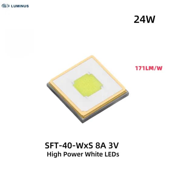 24W Luminus SFT-40 2.000lm plano HI único Chip 5050 contas de lâmpada de luz branca de longo alcance 6500K lanterna luz