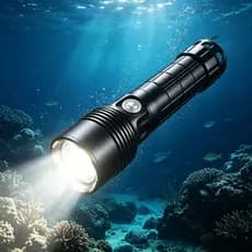 Lanterna de mergulho profissional SST40 LED 6500K em liga de alumínio com bateria Lanterna externa de longo alcance de a