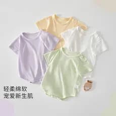 Bebê recém-nascido macacão Modal verão estilo fino masculino feminino bebê de manga curta respirável roupas crianças mac
