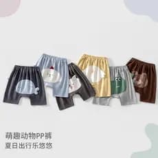 Bebê verão Shorts finos bebê menino algodão amônia dos desenhos animados respirável grande pp calças casuais confortávei