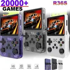 R36S Retro Handheld Console De Videogame Sistema ARKOS 3.5 Polegada Tela IPS Clássico Portátil Bolso Leitor Vídeo 128G J