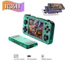 R36H Console De Videogame Retrô 3.5 Tela IPS RK3326 3000 mAh Sistema Linux Aberto Jogador Portátil 64GB 128GB