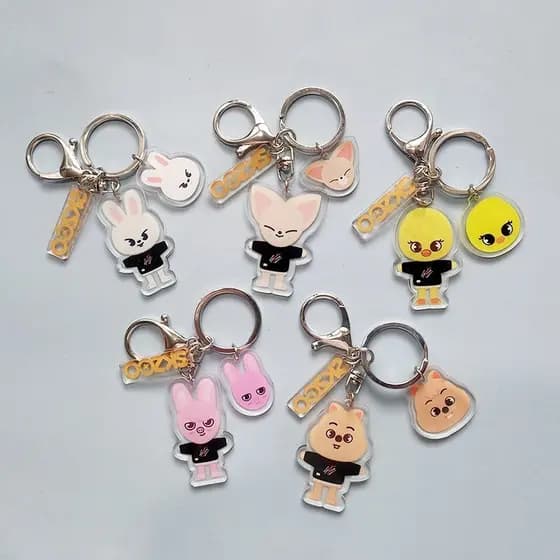 Stray Kids Cartoon Skzoo Acrílico Chaveiro De Dupla Face Acessórios Para Pingente Periférico De Jóias
