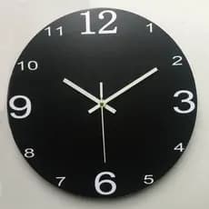 [Estoque pronto] Relógio de parede com placa de densidade criativa, estudo, sala de estar, FDM, relógio de parede simple