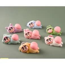 [Estoque pronto] Enfeites de mesa brinquedos novo estilo bunda feliz Shin-Chan partículas fofas par de resina caixa cega