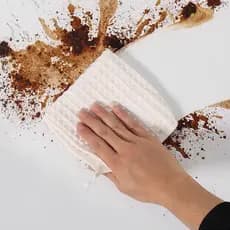 [Estoque pronto] Toalha de Bar absorve água sem fiapos Máquina de café Pano de limpeza Waffle com cordão Toalha quadrada