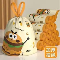 [Estoque pronto] Saco de lixo doméstico repelente de mosquitos de desenho animado estilo cordão tamanho grande saco de p