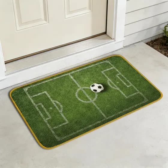 Tapete de Entrada de Futebol, Tapete de Boas-Vindas para Porta da Frente, Tapete de Entrada para Interior e Exterior com