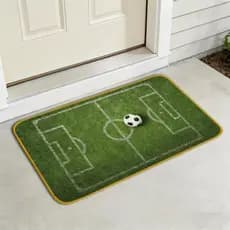 Tapete de Entrada de Futebol, Tapete de Boas-Vindas para Porta da Frente, Tapete de Entrada para Interior e Exterior com