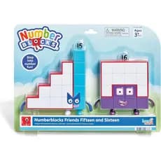 hand2mind Numberblocks Friends Pacote de Figuras Quinze e Dezesseis, Brinquedos de Números e Contagem para Crianças Pequ