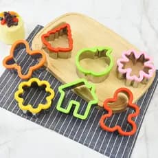 [Estoque pronto] Molde de biscoito de Natal em aço inoxidável, molde para sanduíche, formato de coração, conjunto de fer
