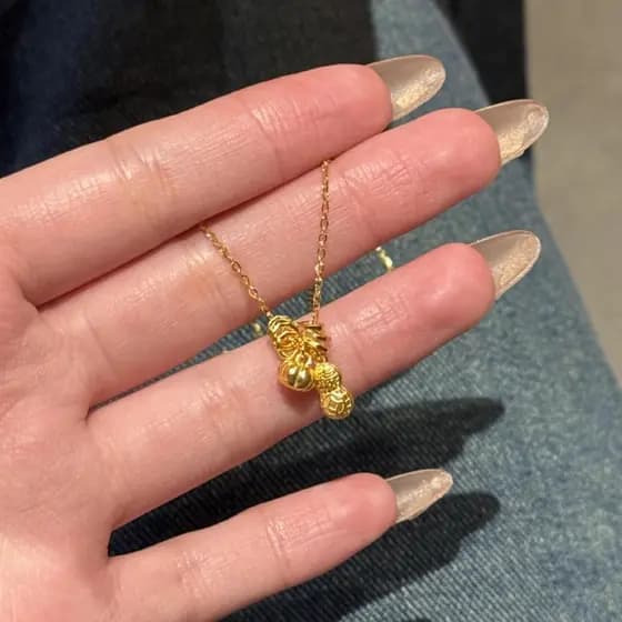 [Estoque pronto] Areia ouro jóias bom caqui colar moda simples All-Match jóias feminino High-End clavícula corrente jóia