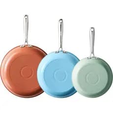 Conjunto de Frigideiras Antiaderentes de Cerâmica Coloridas Redchef, Frigideira de Cerâmica, Panelas Não Tóxicas para Co