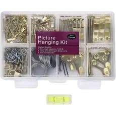 Suportes para Quadros, Kit para Pendurar Quadros, 225 peças de Ganchos para Quadros de Alta Resistência com Pregos, Fio