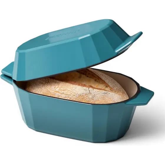 Forno de Ferro Fundido Esmaltado para Pão de Fermentação Natural – Forno Holandês para Pão de Fermentação Natural, Forma
