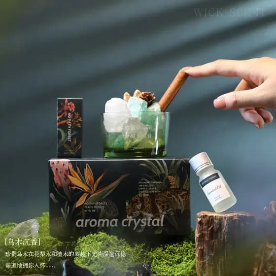 [Estoque pronto] Difusor de cristal Fragrância Pedra Enfeites de aromaterapia sem fogo Interior Aromaterapia de cristal