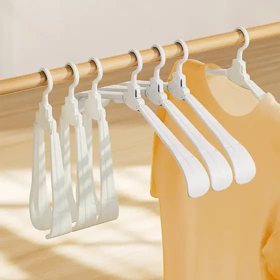 [Estoque pronto] Dormitório estudantil Cabide dobrável que economiza espaço Suporte para roupas de ombro largo Viagem po